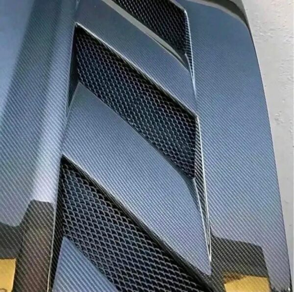 Ford Mustang AMS Style Carbon Fiber Vented Hood - Image 2